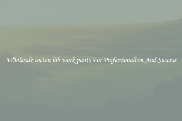Wholesale cotton bib work pants For Professionalism And Success
