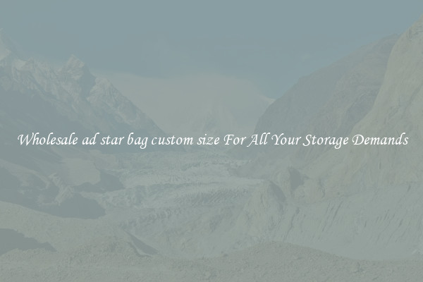 Wholesale ad star bag custom size For All Your Storage Demands
