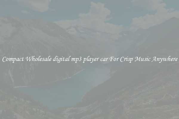 Compact Wholesale digital mp3 player car For Crisp Music Anywhere