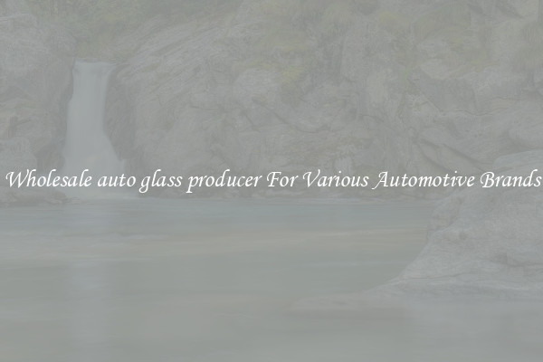 Wholesale auto glass producer For Various Automotive Brands