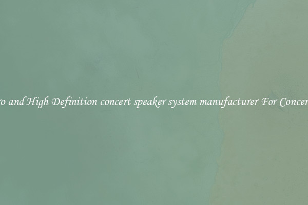 Pro and High Definition concert speaker system manufacturer For Concerts 