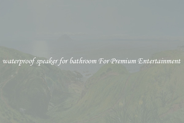 waterproof speaker for bathroom For Premium Entertainment 