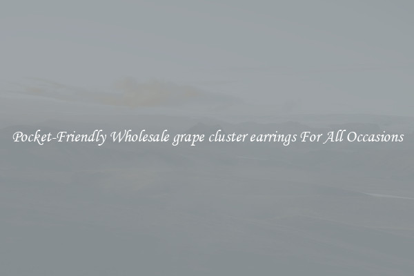 Pocket-Friendly Wholesale grape cluster earrings For All Occasions