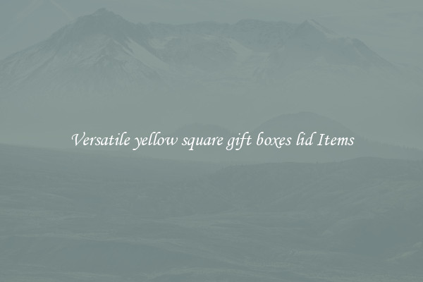 Versatile yellow square gift boxes lid Items