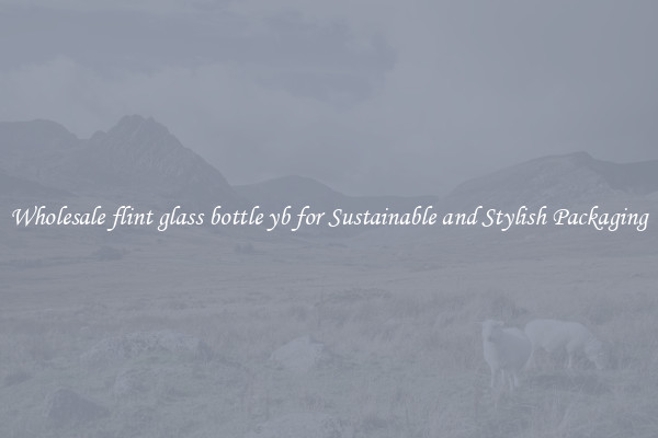 Wholesale flint glass bottle yb for Sustainable and Stylish Packaging